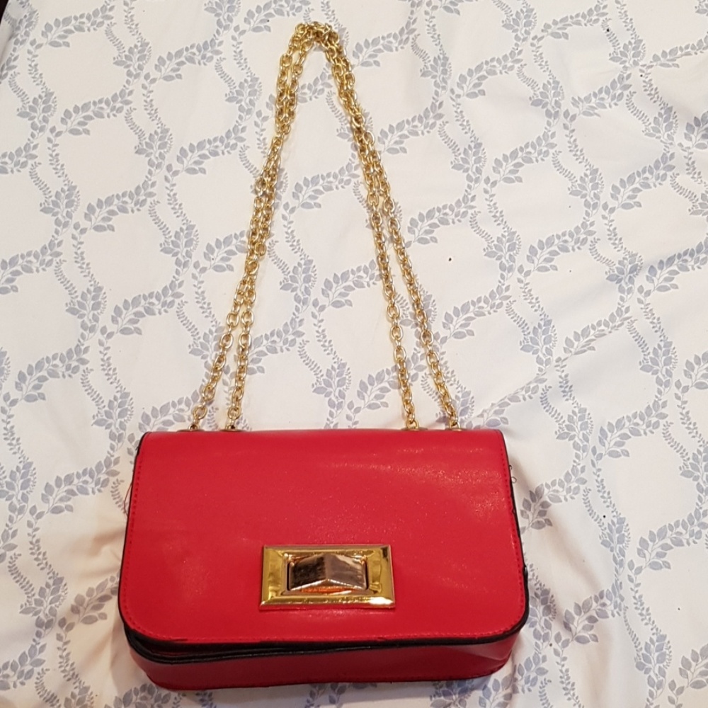 Red mini crossbody handbag